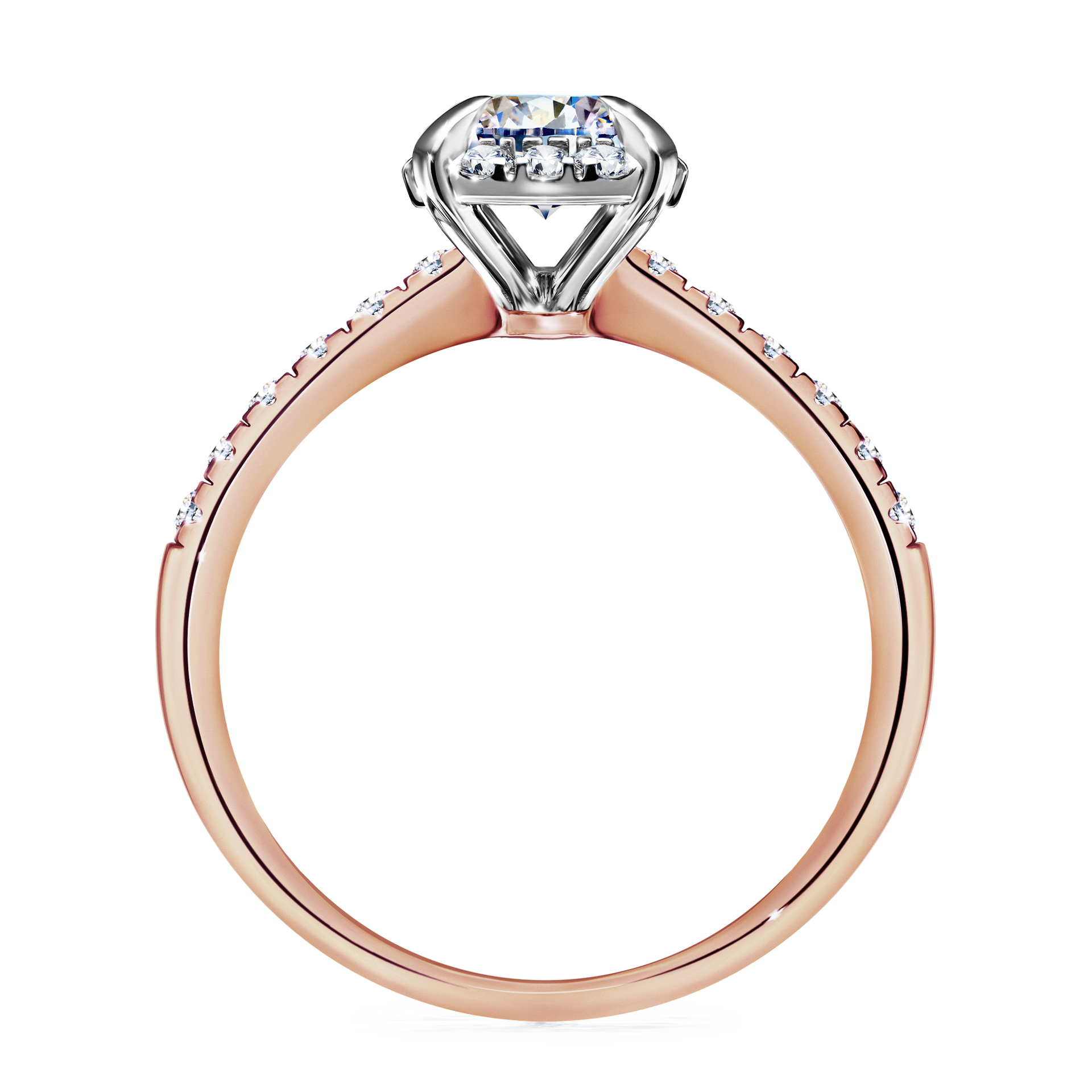 Pierścionek zaręczynowy My Princess z różowego złota z diamentem laboratoryjnym 1,18CT