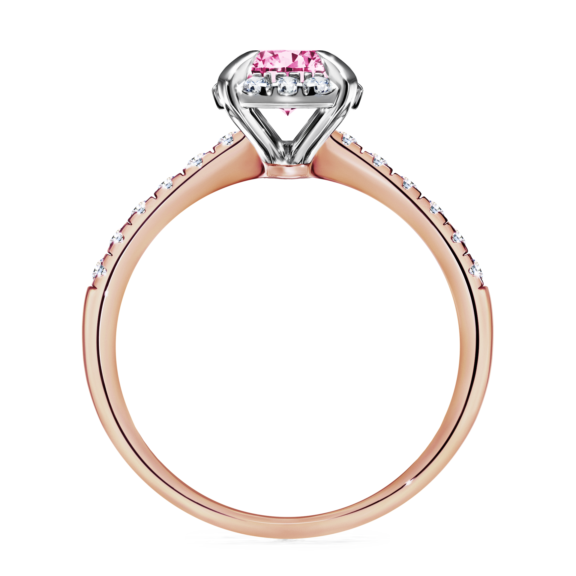 Pierścionek zaręczynowy My Princess z różowego złota z różowym diamentem 1,18CT