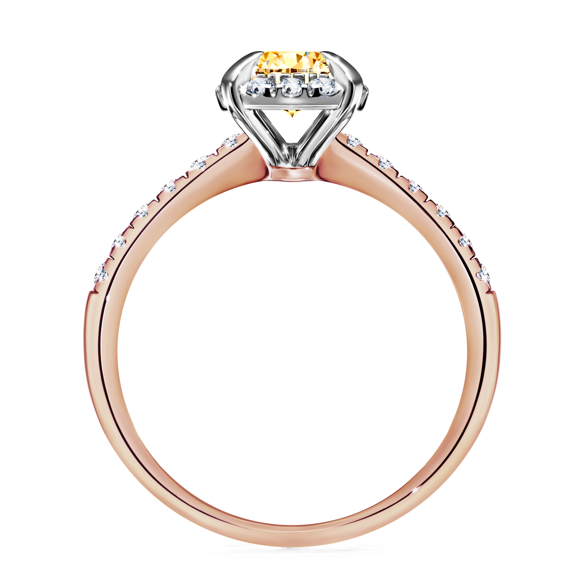 Pierścionek zaręczynowy My Princess z różowego złota z żółtym diamentem 1,18CT