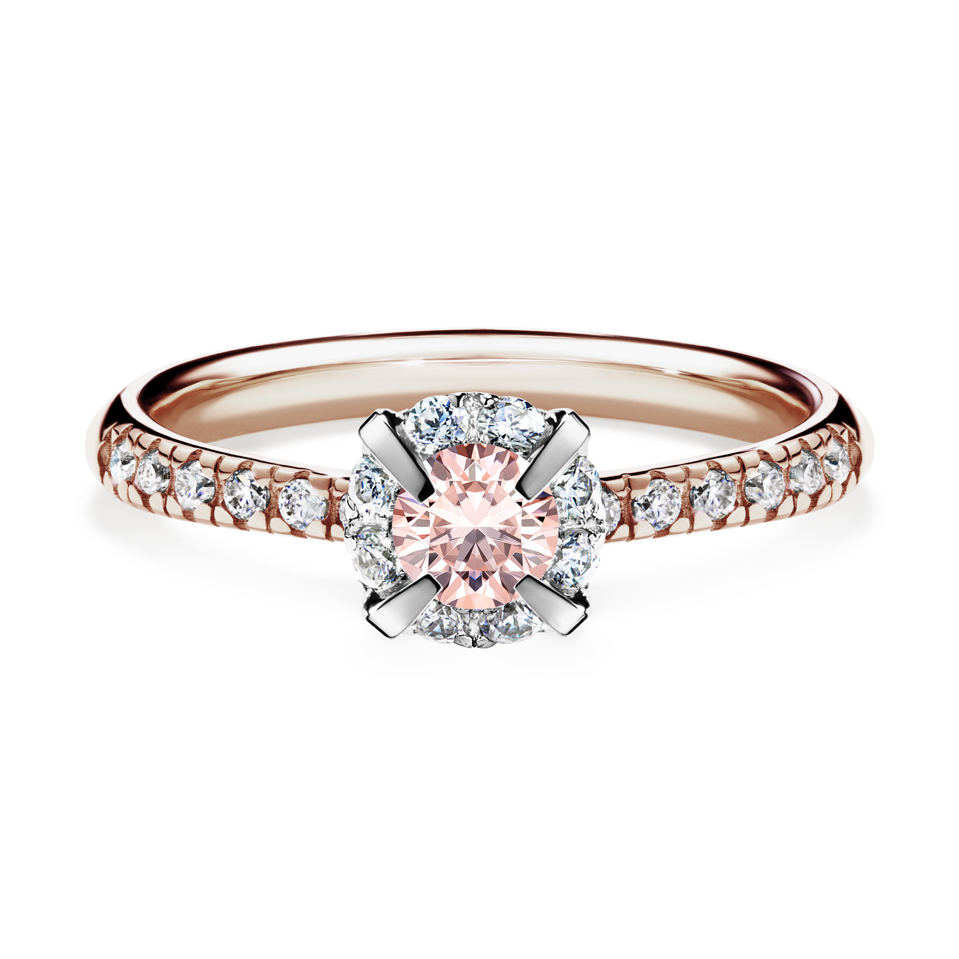 Pierścionek zaręczynowy My Princess z różowego złota z morganitem 0,47CT