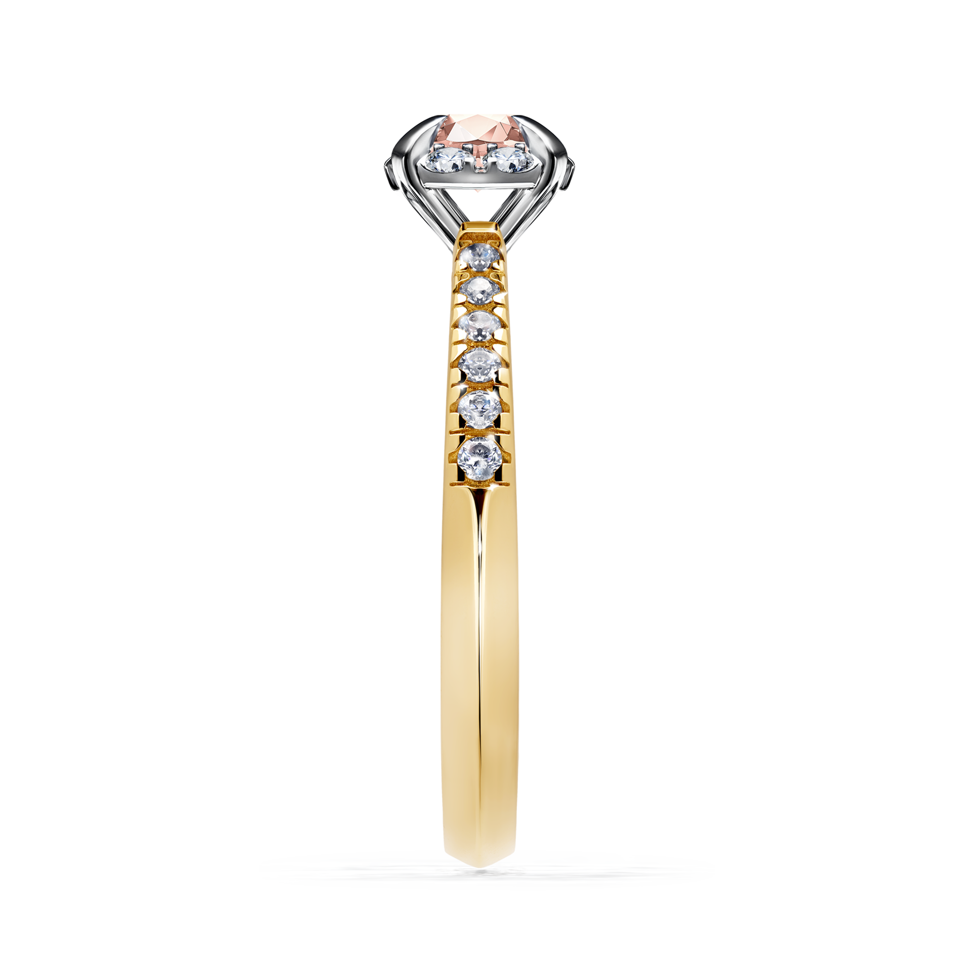 Pierścionek zaręczynowy My Princess z żółtego złota z morganitem 0,47CT