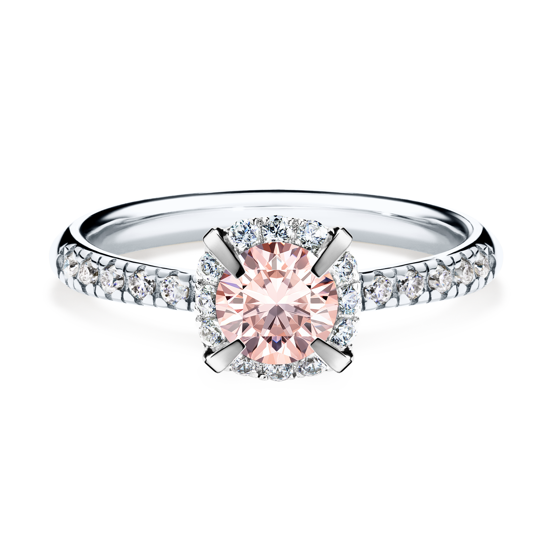 Pierścionek zaręczynowy My Princess z białego złota z morganitem 0,76CT