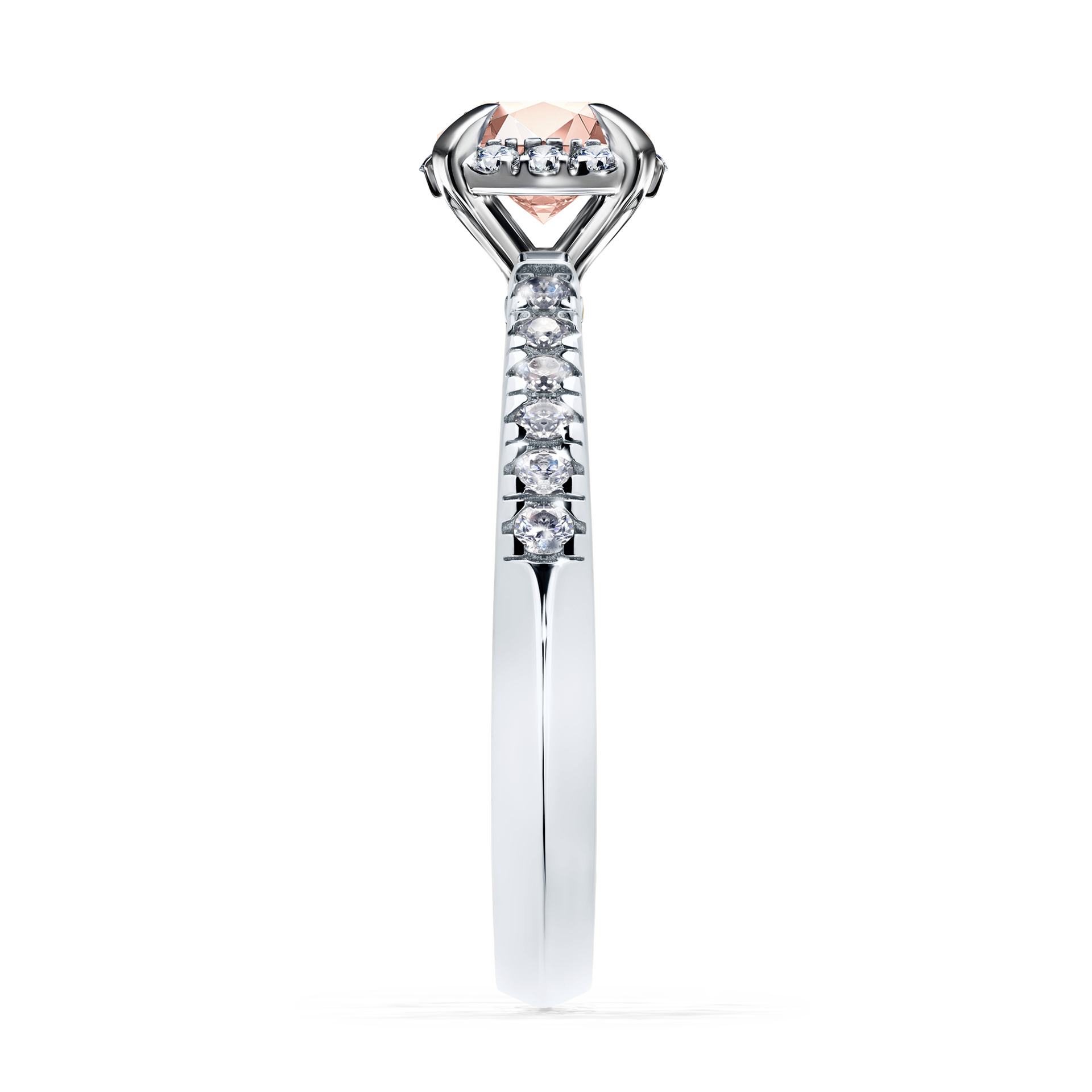 Pierścionek zaręczynowy My Princess z białego złota z morganitem 0,76CT