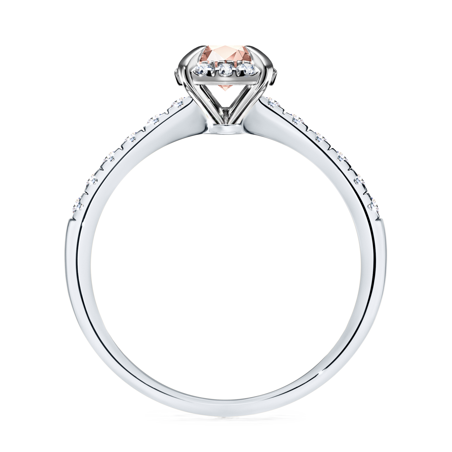 Pierścionek zaręczynowy My Princess z białego złota z morganitem 0,76CT