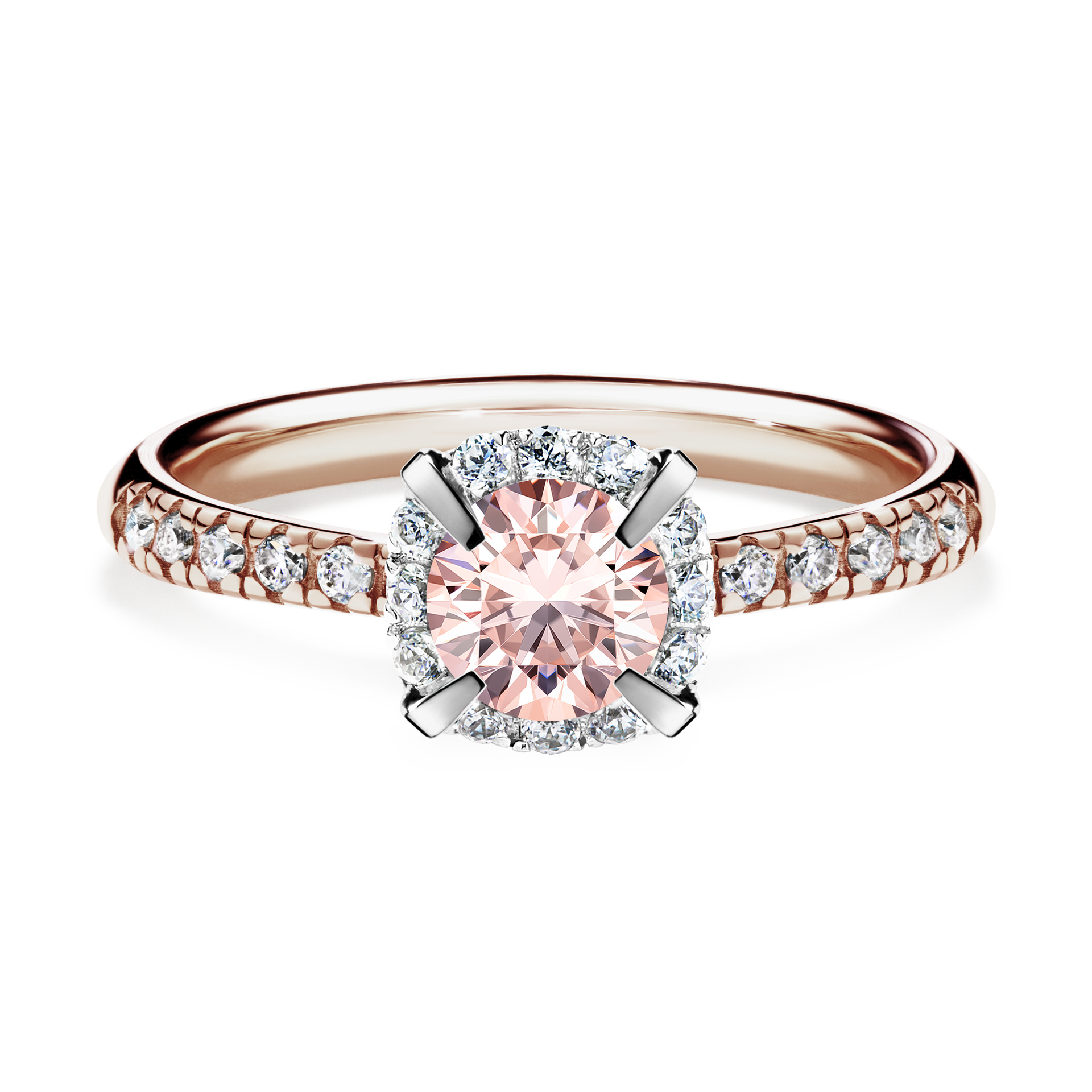 Pierścionek zaręczynowy My Princess z różowego złota z morganitem 0,76CT