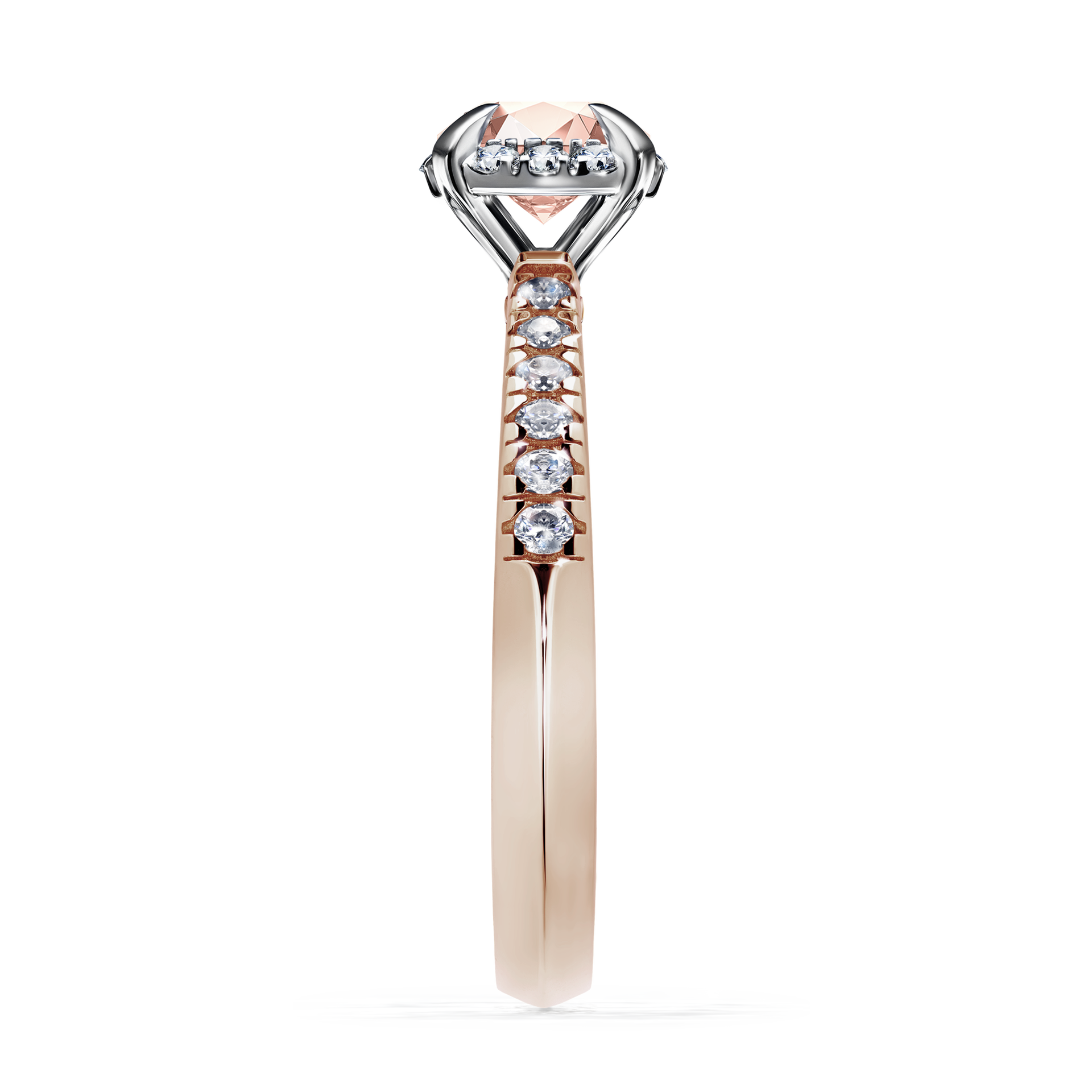 Pierścionek zaręczynowy My Princess z różowego złota z morganitem 0,76CT