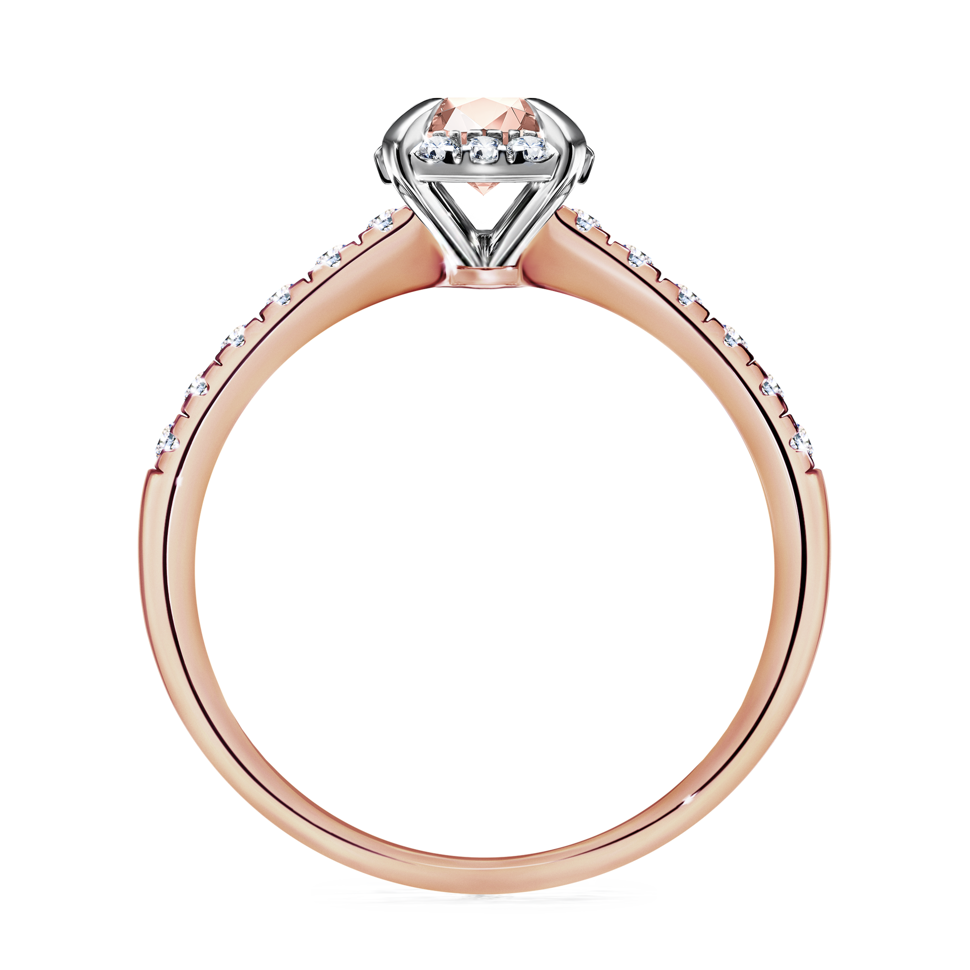 Pierścionek zaręczynowy My Princess z różowego złota z morganitem 0,76CT