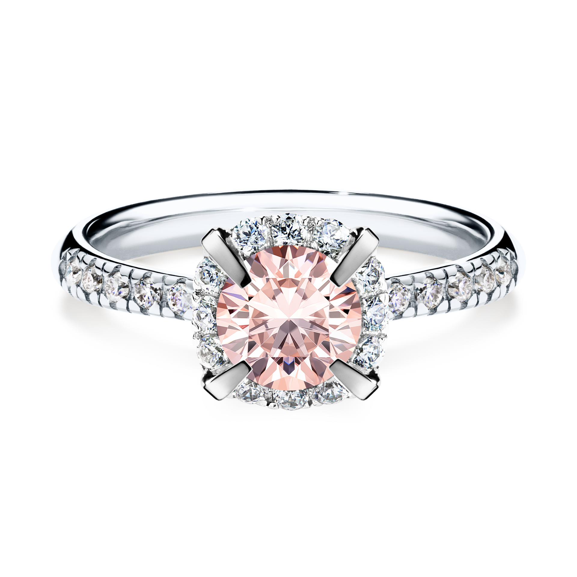 Pierścionek zaręczynowy My Princess z białego złota z morganitem 1,18CT