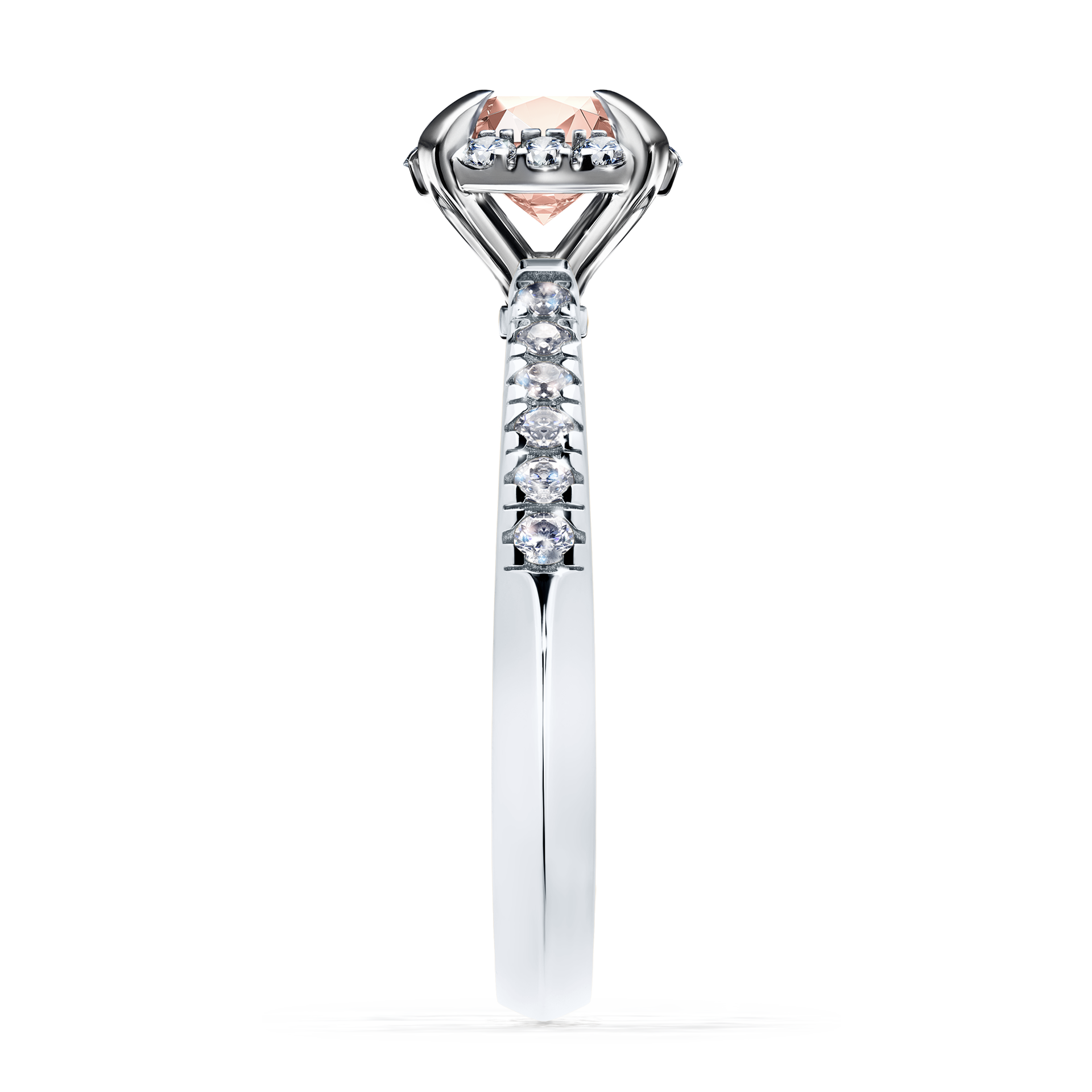 Pierścionek zaręczynowy My Princess z białego złota z morganitem 1,18CT