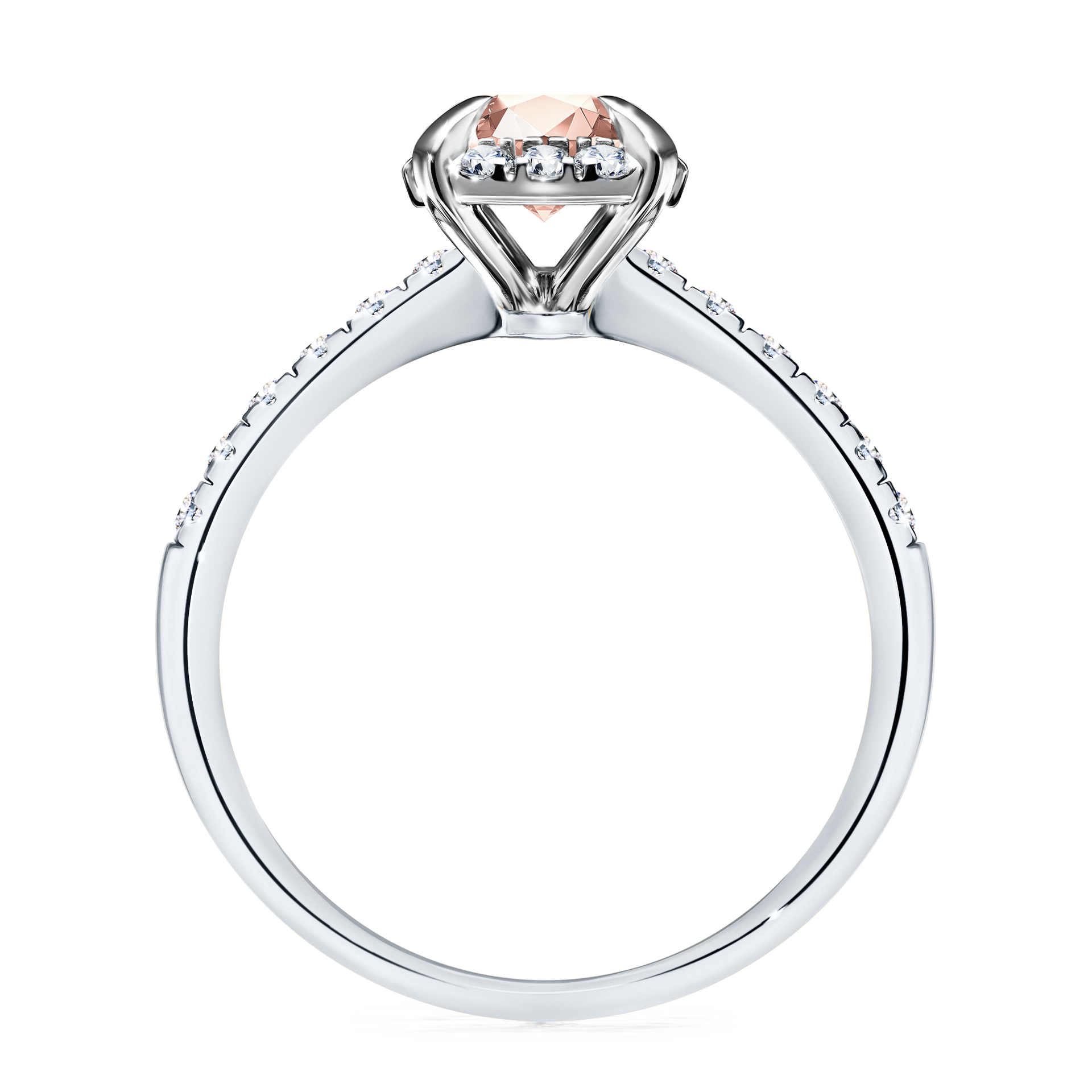 Pierścionek zaręczynowy My Princess z białego złota z morganitem 1,18CT