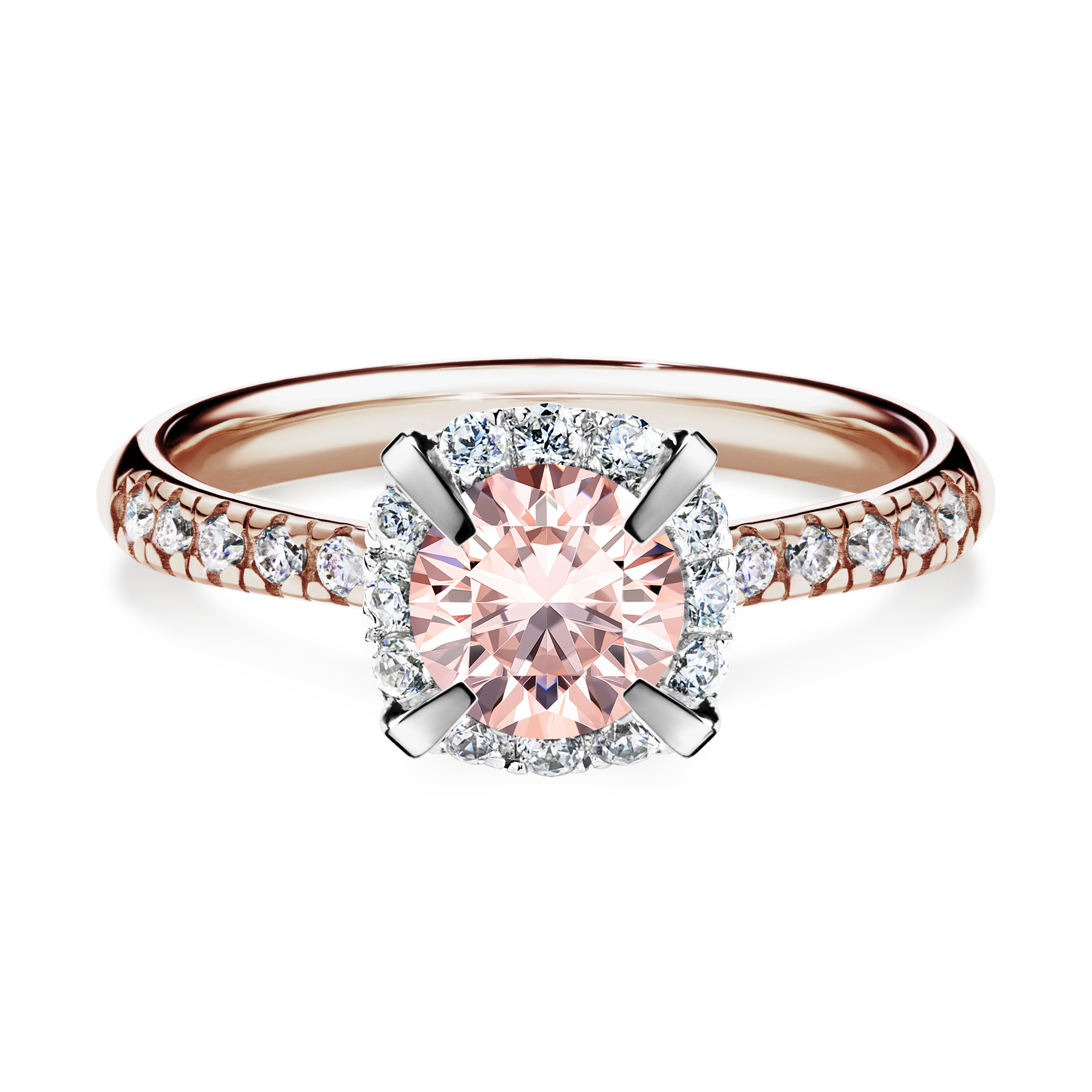 Pierścionek zaręczynowy My Princess z różowego złota z morganitem 1,18CT