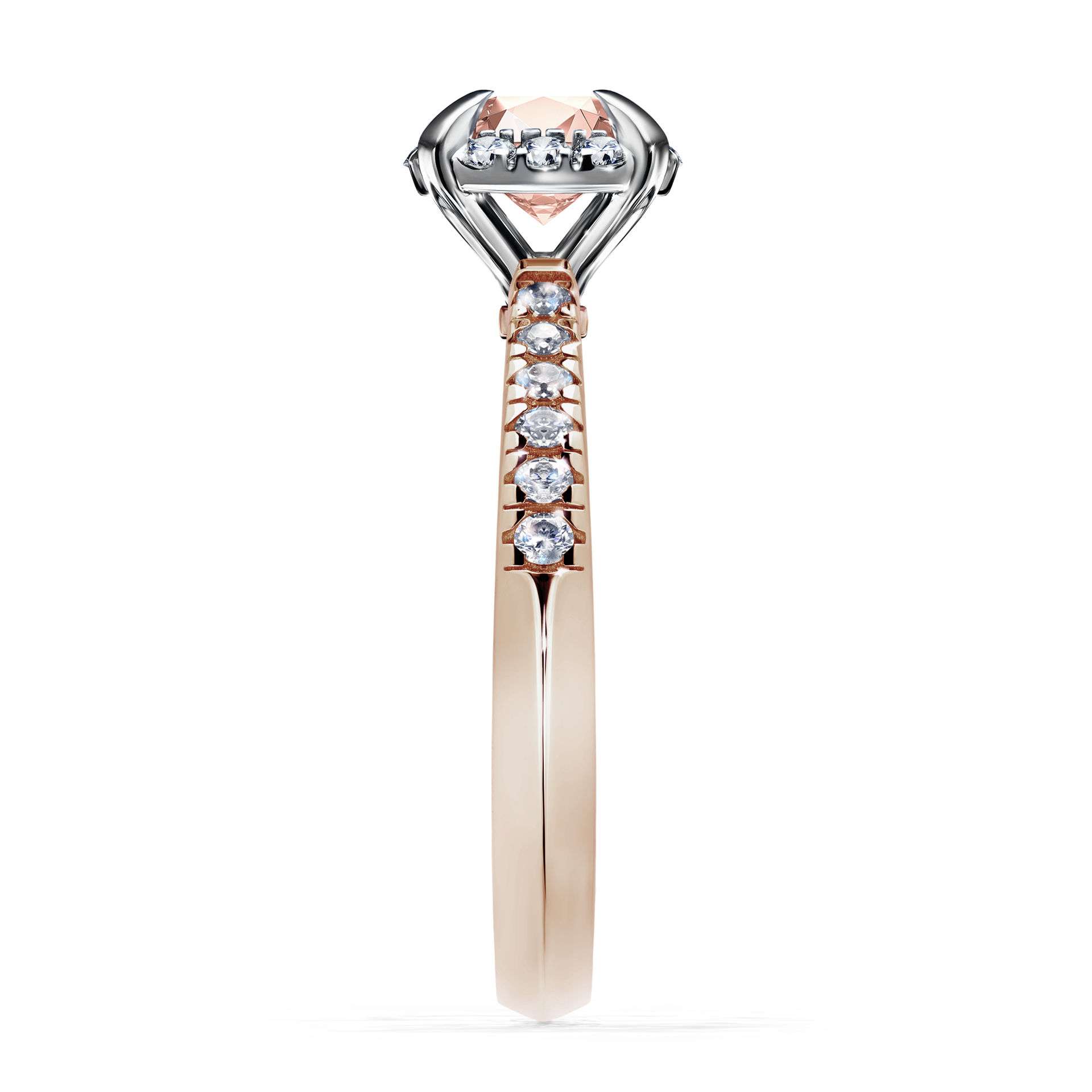 Pierścionek zaręczynowy My Princess z różowego złota z morganitem 1,18CT