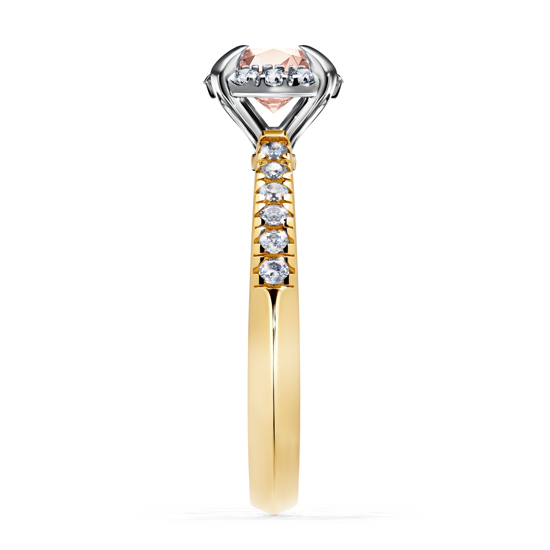 Pierścionek zaręczynowy My Princess z żółtego złota z morganitem 1,18CT