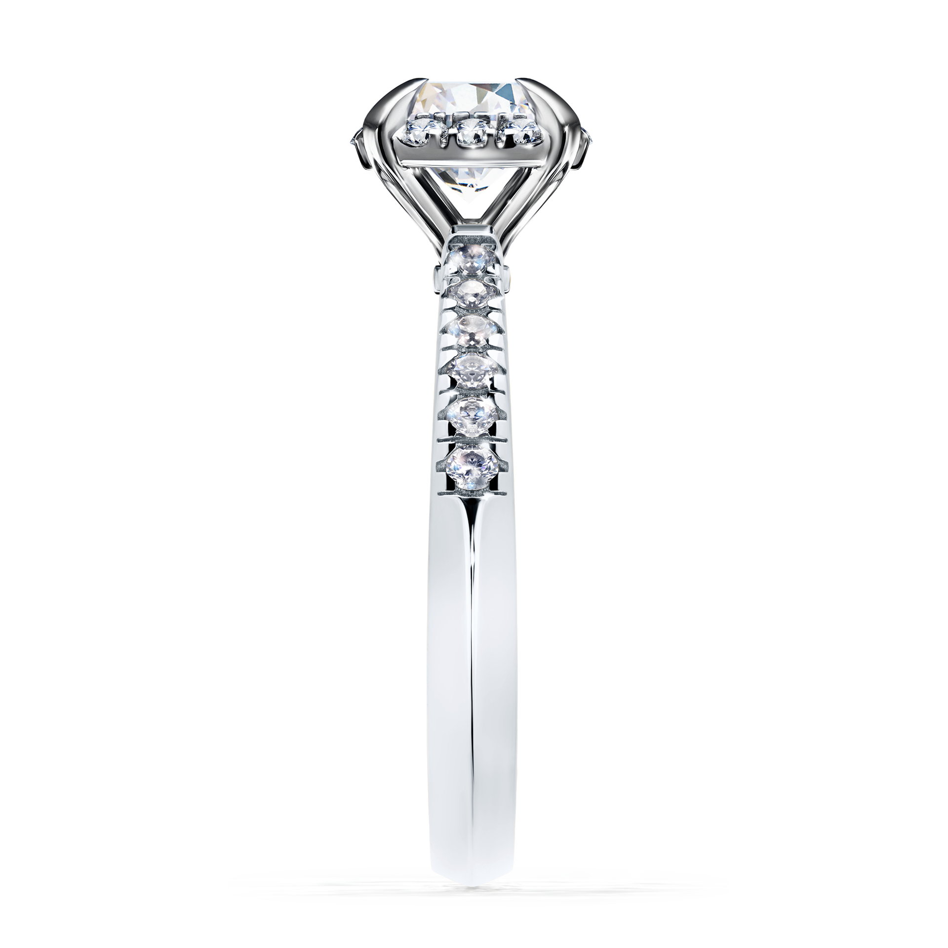 Pierścionek zaręczynowy My Princess z białego złota z szafirem białym 1,18CT