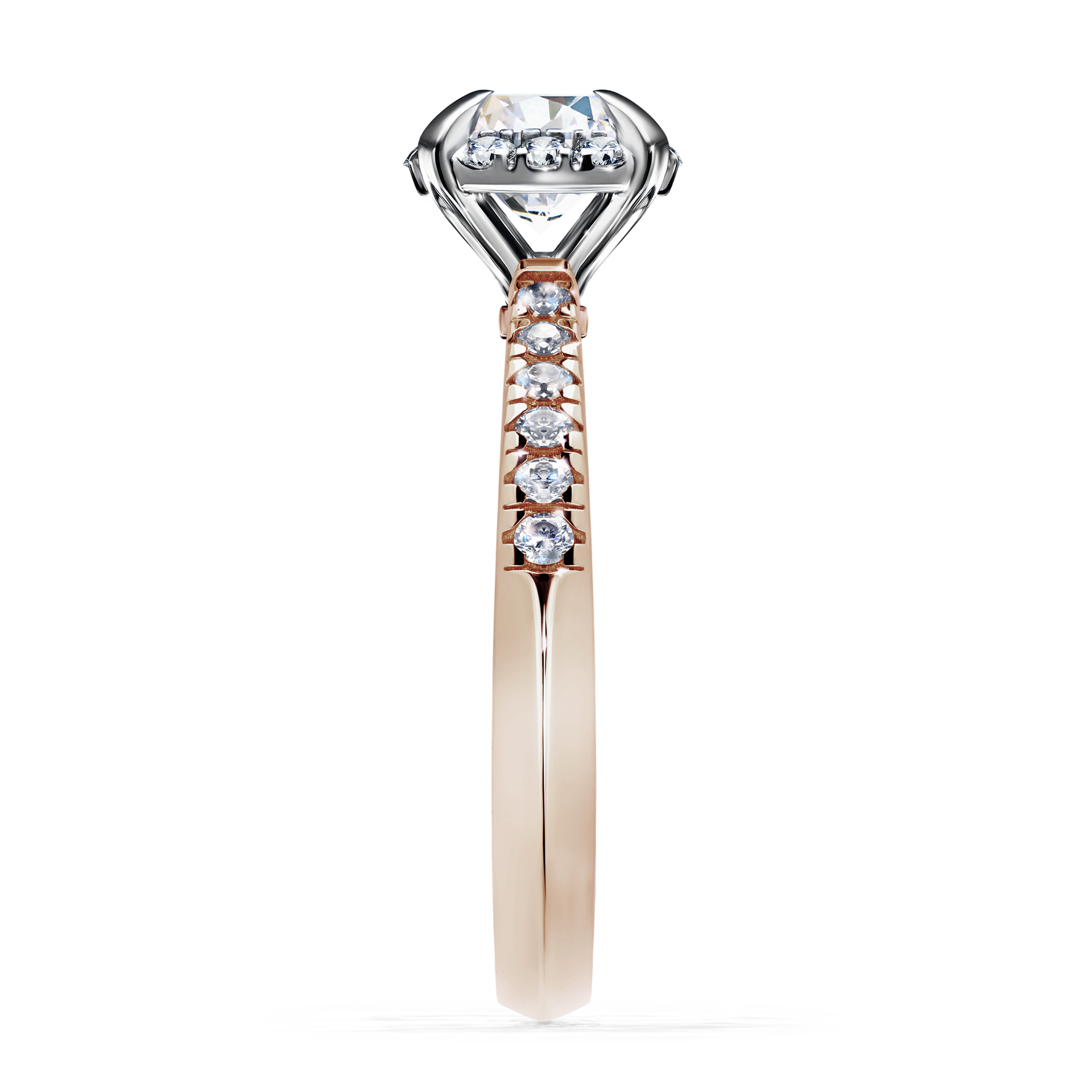 Pierścionek zaręczynowy My Princess z różowego złota z szafirem białym 1,18CT