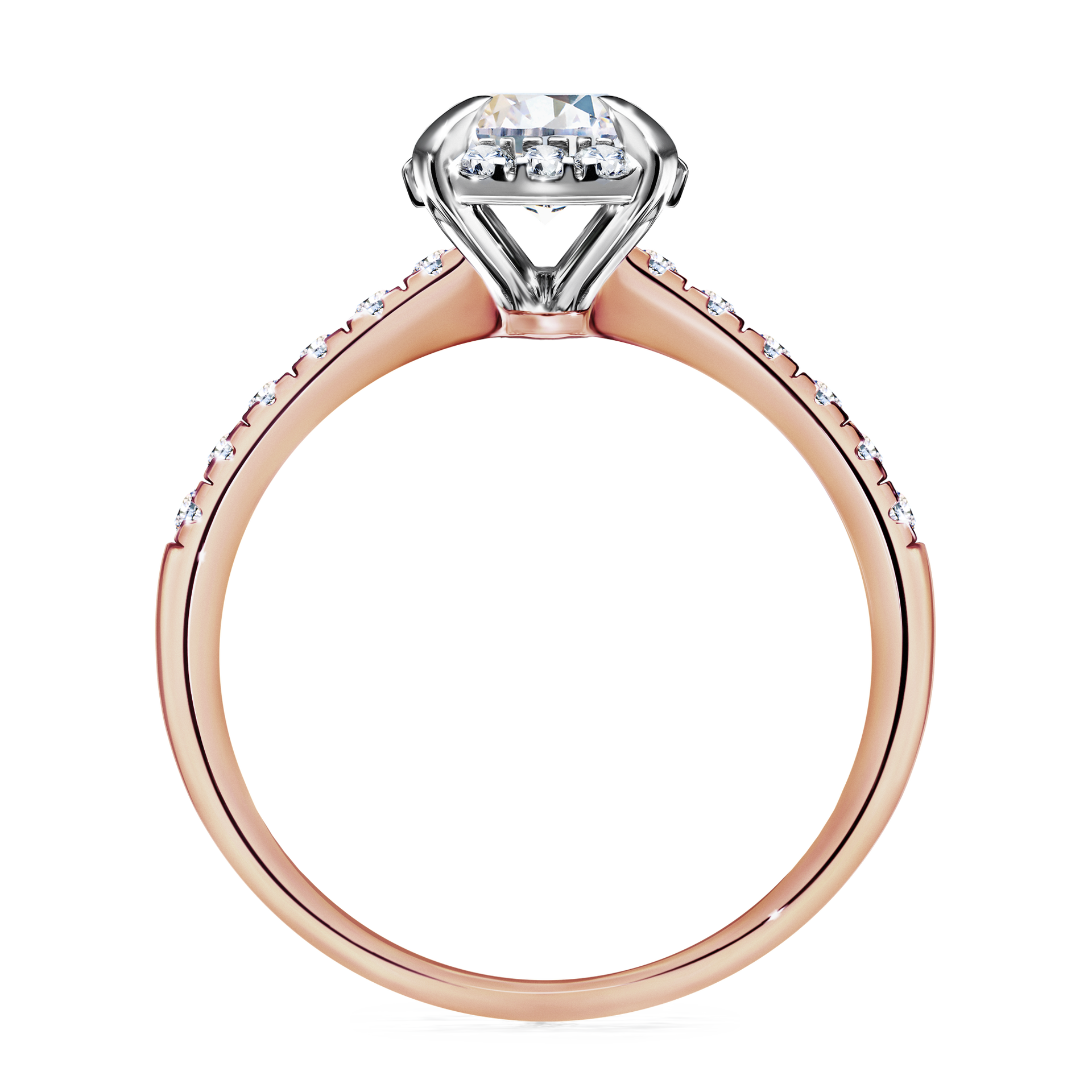Pierścionek zaręczynowy My Princess z różowego złota z szafirem białym 1,18CT