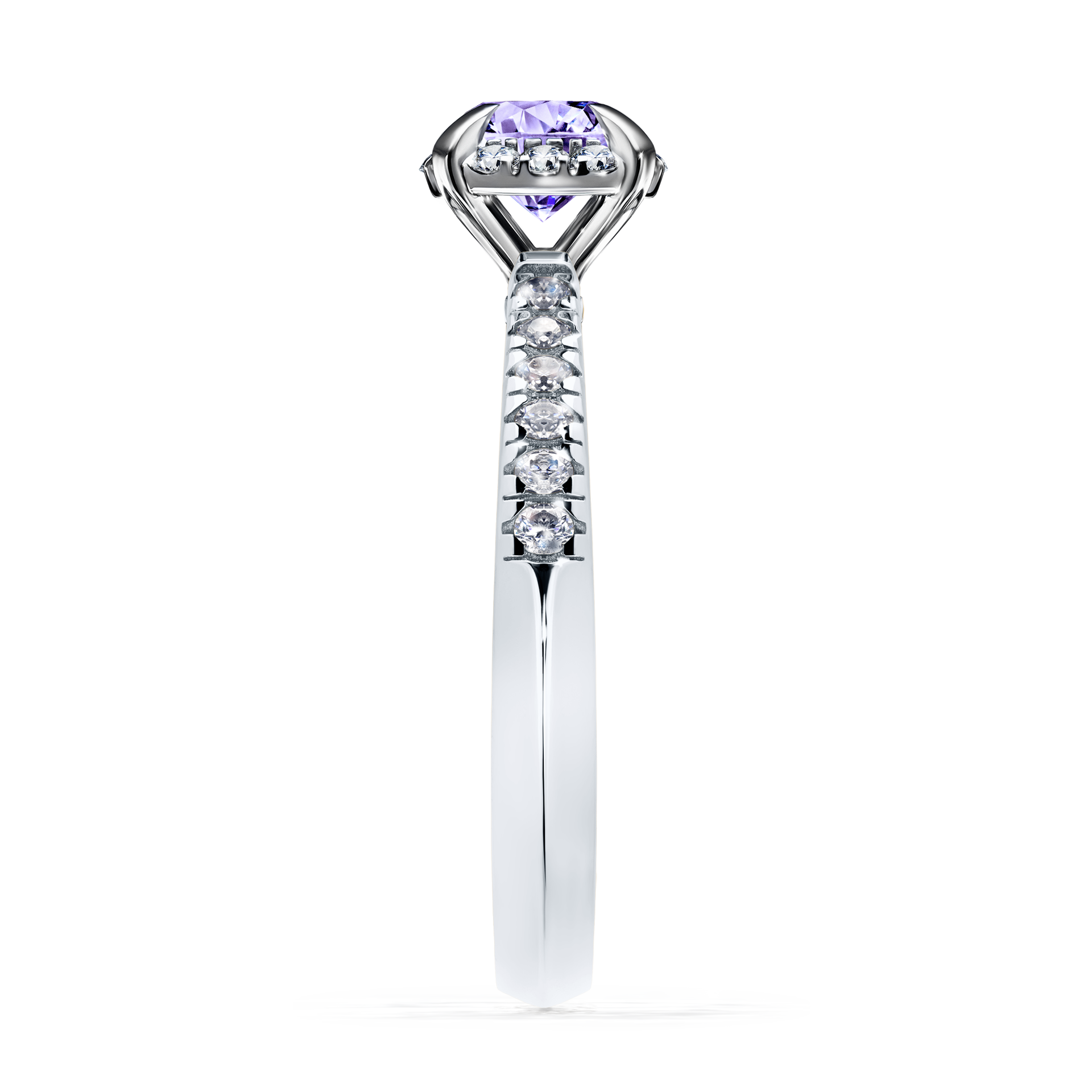 Pierścionek zaręczynowy My Princess z białego złota z tanzanitem 0,76CT