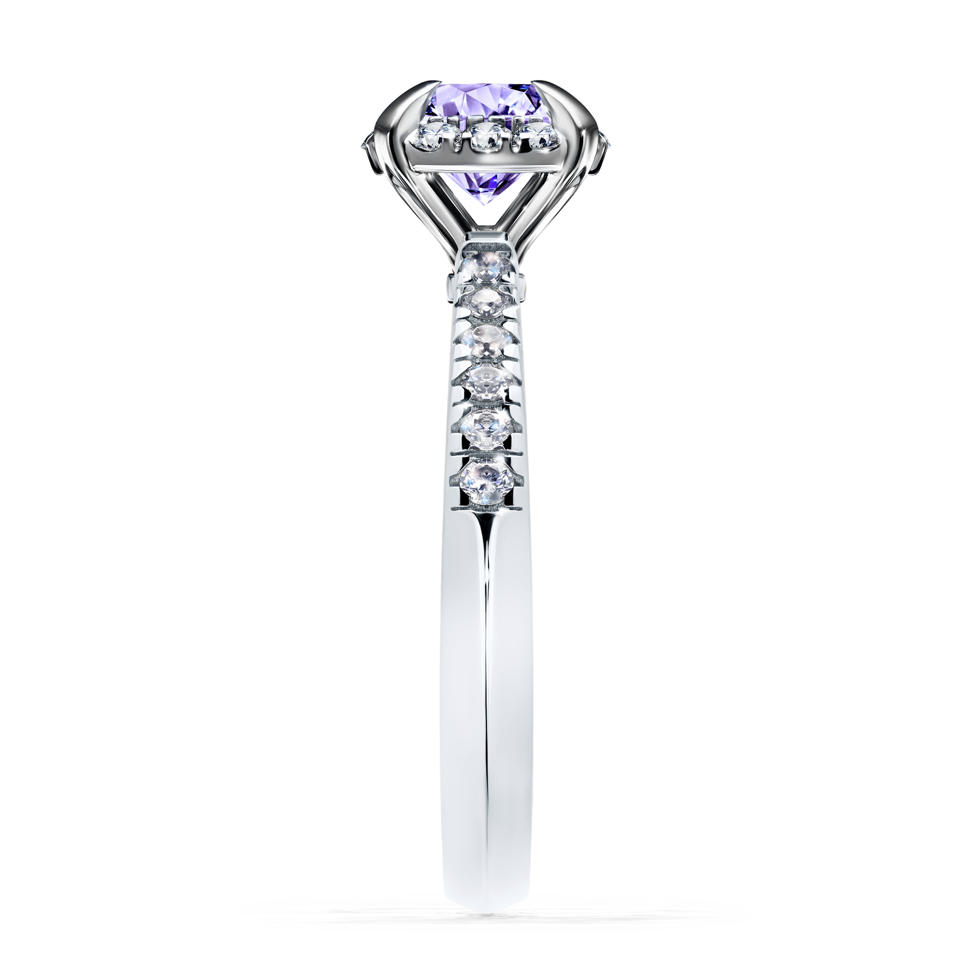 Pierścionek zaręczynowy My Princess z białego złota z tanzanitem 1,18CT