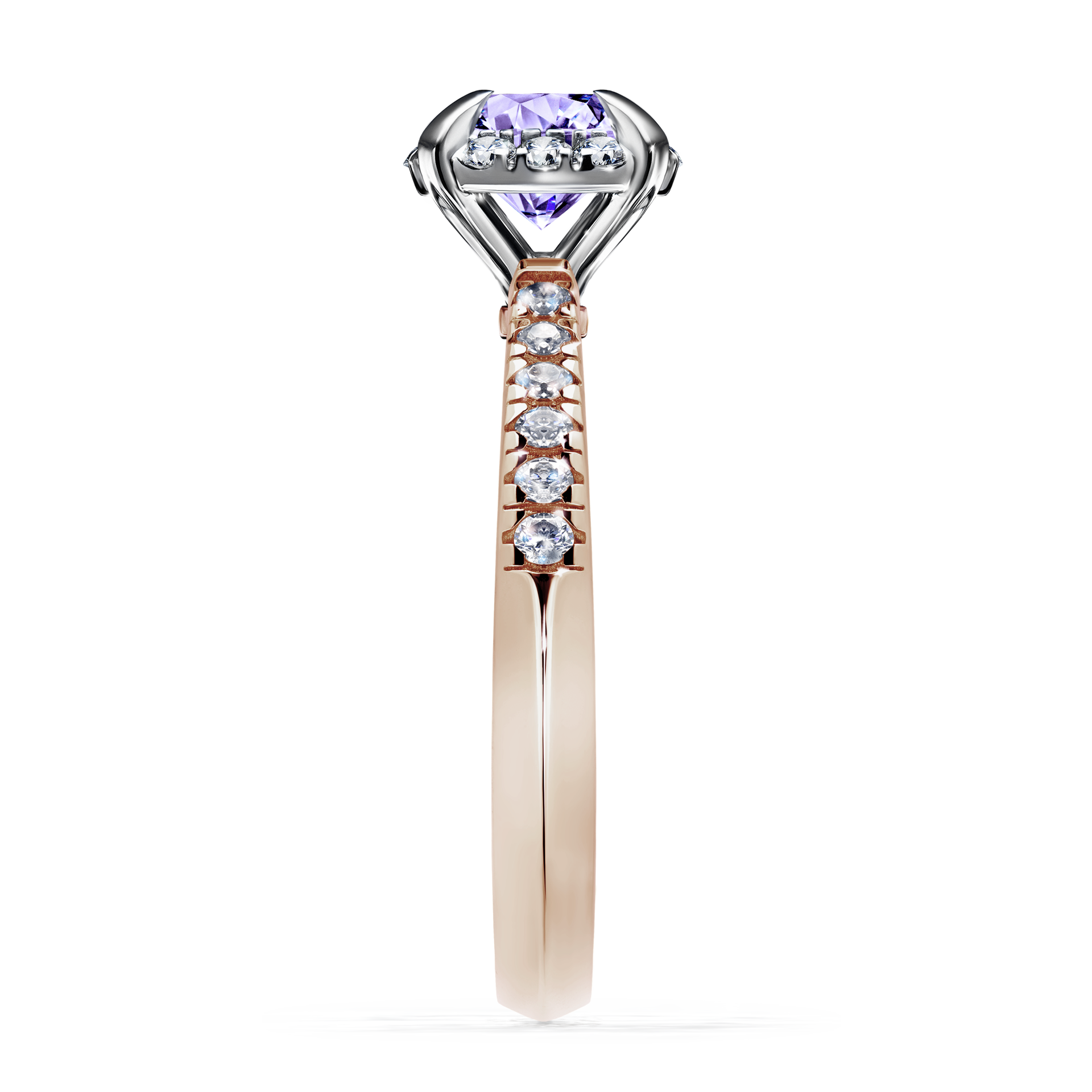 Pierścionek zaręczynowy My Princess z różowego złota z tanzanitem 1,18CT