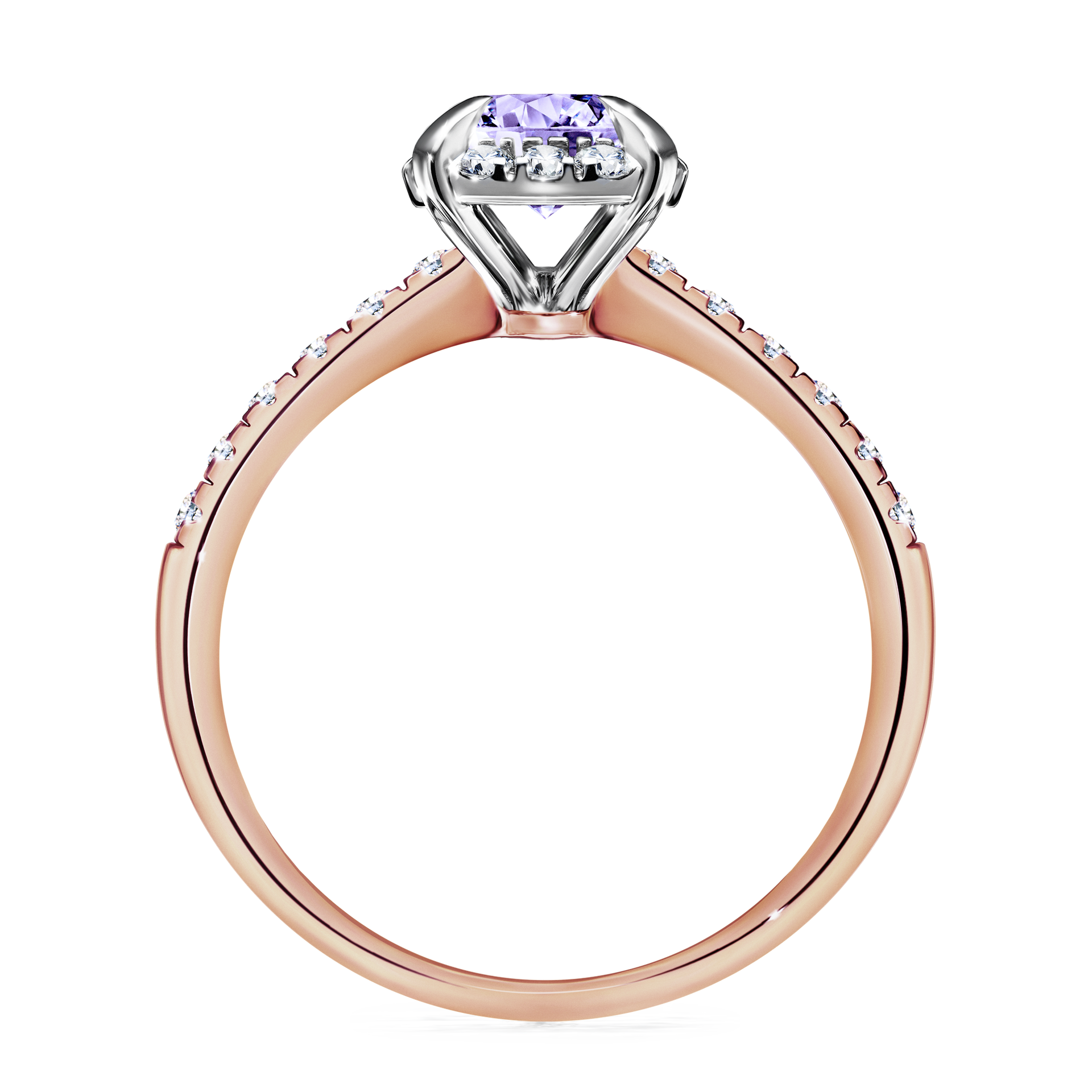 Pierścionek zaręczynowy My Princess z różowego złota z tanzanitem 1,18CT